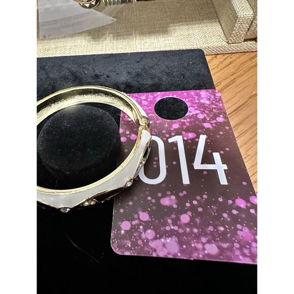 Sequin Nordstrom Multicolor Gold Tone Statement Enamel Bangle Bracelet # 14 - Picture 4 of 4